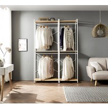 맞춤형 드레스룸 화이트스틸 행거600