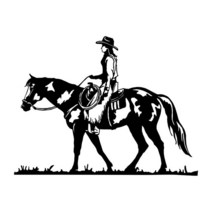 롱핀스티커 오리발스티커 시트형 야생 카우보이 카우걸 말 자동차 스티커 패션 커버 스크래치 액세서리 방수 데칼 PVC 장식 선 스크린, [01] Black, [01] 24 x 17 cm