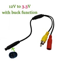 사이드블랙박스 화물차 3채널 블랙박스 자동차 카메라 자동차 레코더 용 4p 12v 3.3v av 남성 dc 여성 어댑터 케이블 호환, 금