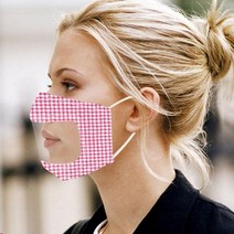 입모양마스크 페이스쉴드 강의용마스크 투명마스크 선생님마스크 위생투명마스크 수화마스크 면마스크*, 검정