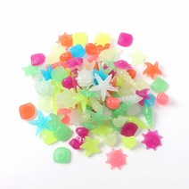 수족관 조개모양 야광자갈 100p세트(컬러믹스), 1개