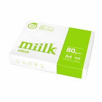 친환경 밀크 그린 A4용지 80g 1권(500매), 단품