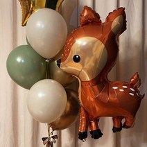 아기 노루 은박 풍선 밤비 생일 장식 데코 홈 파티 동물 캐릭터 사슴, 아기 노루 풍선