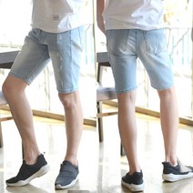 피턴진 JMM8539 밴드스판슬랍남자연청반바지