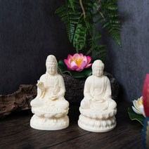 상아과 석가모니 관세음보살 미니 불상 불교 용품 굿즈 명상 힐링 인테리어 공예품