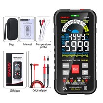 디지털 멀티미터 스마트 자동 테스터 1000V 10A Ohm Hz 커패시턴스 REL RMS AC DC DMM 멀티 테스터, 협동사, GD128 블랙