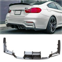 BMW M시리즈 M3 M4 F80 F82 F83 리어디퓨져 V 스타일 에어댐 바디킷, 카본수전사