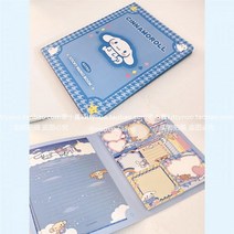 산리오 공책 시나모롤 제본 쿠로미 노트 471669 Sanrio-마이 멜로디 귀여운 만화 포트폴리오 스티커 메모 N 번 레저 노트북 메시지 자료, Cinnamoroll