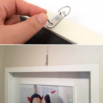 액자에 붙이는 고리 6P 나사못 12P 세트 삼각 다용도 가훈 그림 걸이