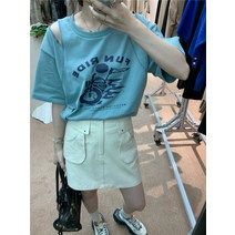 파이 여아 얌전하고 스스로 제작 짧은 포켓 스걸 치마바지