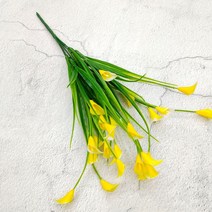 칼라 백합 꽃 꽃다발 조화 실내 야외 사무실 홈 정원 장식 인테리어, 04 YELLOW