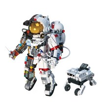 레고 호환 블럭 우주 전사 탐사 로봇 개 빛나는 빌딩 블록 세트 소년 및 어린이 생일 선물, 1.no box model A