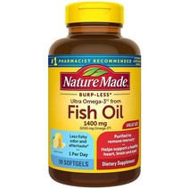 Nature Made 네이처메이드 울트라 오메가3 피쉬 오일 1400mg 90 소프트젤, 1개, 90정