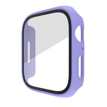 애플워치 7 6 5 4 3 2 1세대 호환 풀커버 강화필름 케이스, 라벤더