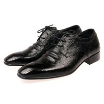 해피슈즈 90-LS-70 타조피무늬 남성구두 옥스퍼드 소가죽 신사화 정장구두 국내제작