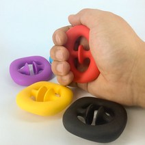 원형 실리콘 핸드 악력기 손아귀 힘 기르기 운동 근력, 엘로우CM004210