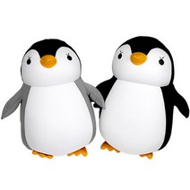 드림토이 대형 비즈 변신 펭귄 인형 35cm 목쿠션 목베개 동물인형, 비즈변신펭귄(블랙)