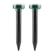 두더지퇴치기 초음파 구충제 두더지 태양광 쥐 정원 도구, 2pcs  round+CHINA
