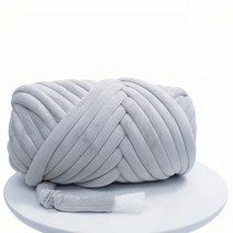 자이언트얀 가방 벨벳 실 만들기 쟈이언트 1KG 1000g Super Chunky Yarn Thick Bulky Giant Threads Roving Spinning for Han, Gray 0.5KG