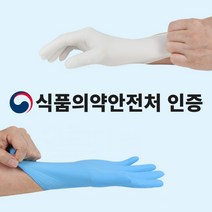 식약처 인증 고탄력 니트릴 장갑 S M L 100매 천연 라텍스 장갑 일회용 두꺼운 식품 요리 다용도 위생 고무장갑 코팅장갑, 흰색 100매