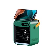 AKRUA 탁상선풍기 USB 미니 냉풍기 2in1 가습기+선풍기, 그린