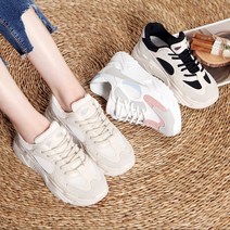 배색 어글리슈즈 여성키높이스니커즈 어글리스니커즈