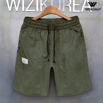 남성 빅사이즈 카모 5부 밴딩 반바지 W082PN