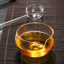 다도 다기 찻잔 세트 휴대용 유리 말차 그릇과 숟가락과 붓는 주둥이 의식 Teaware 높은 붕규산 키트 사무, 한개옵션0