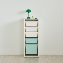 한샘 샘키즈 박스장 435, 크림화이트(포인트)핑크(B)