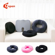 온판 메모리폼 도넛방석 바른자세 의자방석 쿠션 2U형, 극세사네이비