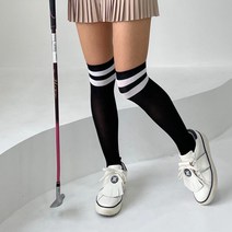 여성골프 양말 국내산 드라이쿨 기능성 니삭스 스포츠 양말 골프 데일리, 블랙