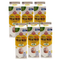 오뚜기 1등급 액상계란 난백 1kg x 6팩, 6개