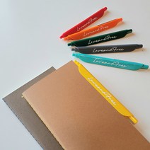 러브앤프리 사랑과 자유 문구 리필식 끼워쓰는 클립 펜 0.7mm 잉크 검정, 회색