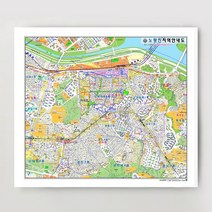 [지번]서울시 동작구 노량진지역 안내도 150cm x 132cm SE, 1.종이코팅