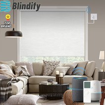 Blindify 스마트 홈 전동 롤러 블라인드 사용자 정의 크기 Blackout Tuya WiFi App Google Alexa For Window Shades