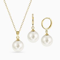 에버링 18K 금 진주 3종 세트 그레이스펄 10mm(금+금+금)_SPEE8002 Gold Pearl gift