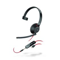 플랜트로닉스 블랙유선 5220 USB A 듀얼 이어스테레오 컴퓨터 헤드셋, Mono_USB-C AUX