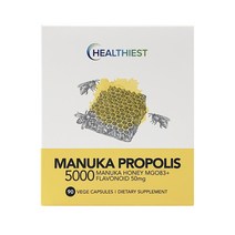 Healthiest 헬씨스트 뉴질랜드 마누카 프로폴리스 MGO 83+ 플라보노이드 50mg 비타민 아연 90베지캡슐