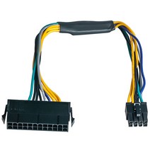 Huante DELL Optiplex 3020 7020 9020 Precision T1700 12인치(30cm)용 24핀-8핀 ATX PSU 전원 어댑터 케이블, 24Pin to 8Pin ATX 전원 케이블