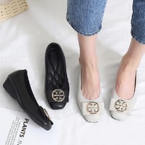 커먼 여성 버클 플랫 단화 정장 슈즈 구두