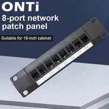 랙마운트 네트워크 onti 8 포트 스트레이트 스루 cat6 패치 패널 rj45 케이블, 없음