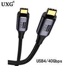 맥북용 선더볼트 4 USB4 데이터 40Gbps PD 5A 충전 와이어 맥북 맥 프로 에어 아이맥 모니터 SSD TB3 TB4 USB 4 타입 C 코드 DP100W 5K, [01]