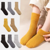 한스마켓 두꺼운 울 니트 양말 무지 패션 겨울 수면 남자 여자 임산부 두꺼운 기모 장목 삭스