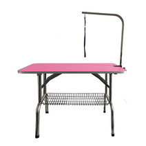 애완 동물 미용 손질 테이블 강아지 목욕 털깎기 휴대, 대형 테이블 핑크 115x60x68cm