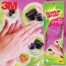 3M 스카치 황토숯 고무장갑 3종류/황토숯고무장갑/3M고무장갑/황토고무장갑/3M황토고무장갑/쓰리엠고무장갑, 3M 황토숯 고무장갑(대)