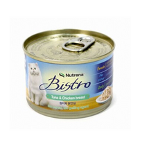 비스트로 고양이용 흰살참치와 닭안심 캔, 생선, 6개입, 160g