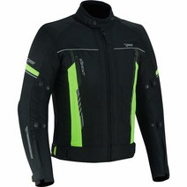 RS Motosports VIGOR GP 남성용 직물 오토바이 재킷 사계절용 방수 CE 장갑 탈착식 안감 바이커 블랙 / 네온 1290377, Medium_Black / Red