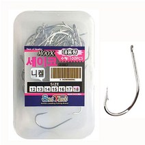 씨타임 세이코바늘 100pcs 대용량 니켈도금 고강도 모노낚시, 1개