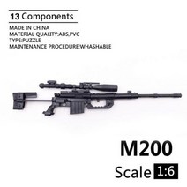 1/6 스케일 SVD 장난감 무기 1:6 SVD 스나이퍼 라이플 4D 플라스틱 총 모델 12 인치 군인 액션 피규어 인형, M200