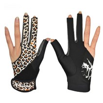 당구장갑 장갑 당구 프로 블랙 선수용당구장갑 오른손잡이용 당구장세손장갑 Boodun당구 장갑 3 손가락 누출 전문 장갑 탁구용 특별 왼쪽 및 오른쪽 장갑 하이 엔 미끄럼 방지, 10.Leopard print single packle